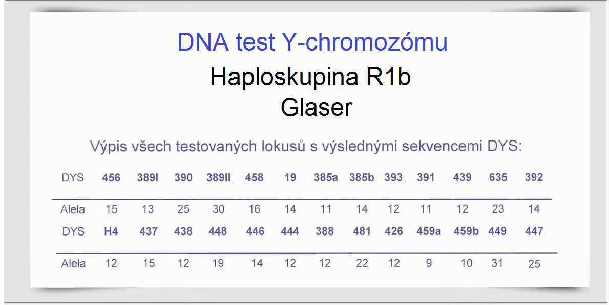 Popis DNA rodu Glaser